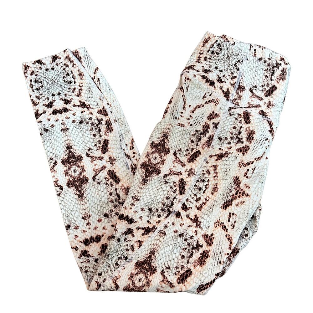 VARLEY VAVAV Snake Print Leggings Athleisure Workout I S